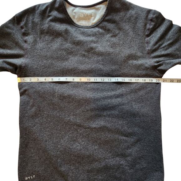 BYLT Drop Cloth Lux Short Sleeve T-shirt Gray size Large - Picture 4 of 9